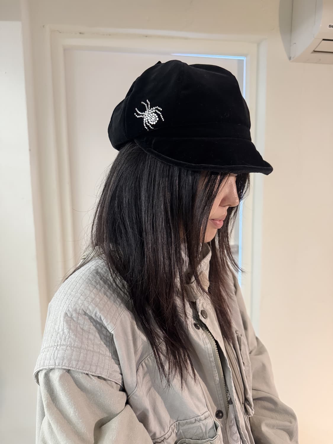 Hysteric Glamour Velvet Newsboy Cap 상품이미지1