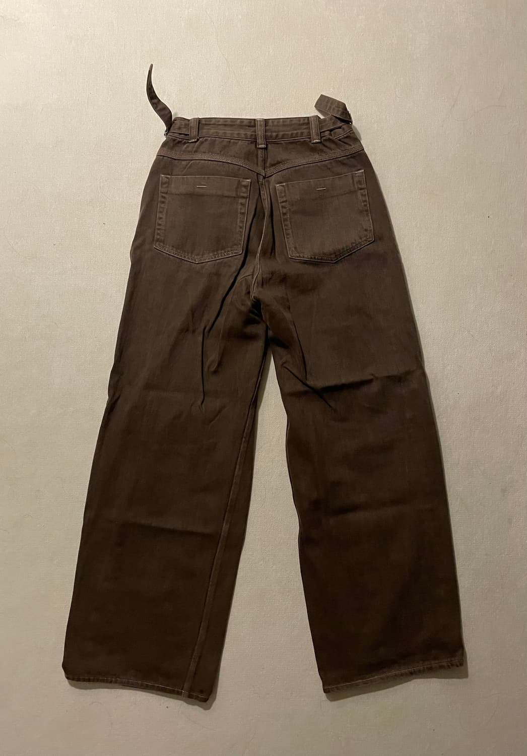 [noun] 노운 다잉 와이드 데님 팬츠 브라운 0사이즈 상품이미지2