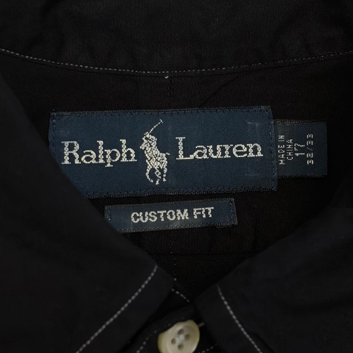 새상품급 00s 미국 빈티지 폴로랄프로렌 긴팔 검정 블랙셔츠 상품이미지4