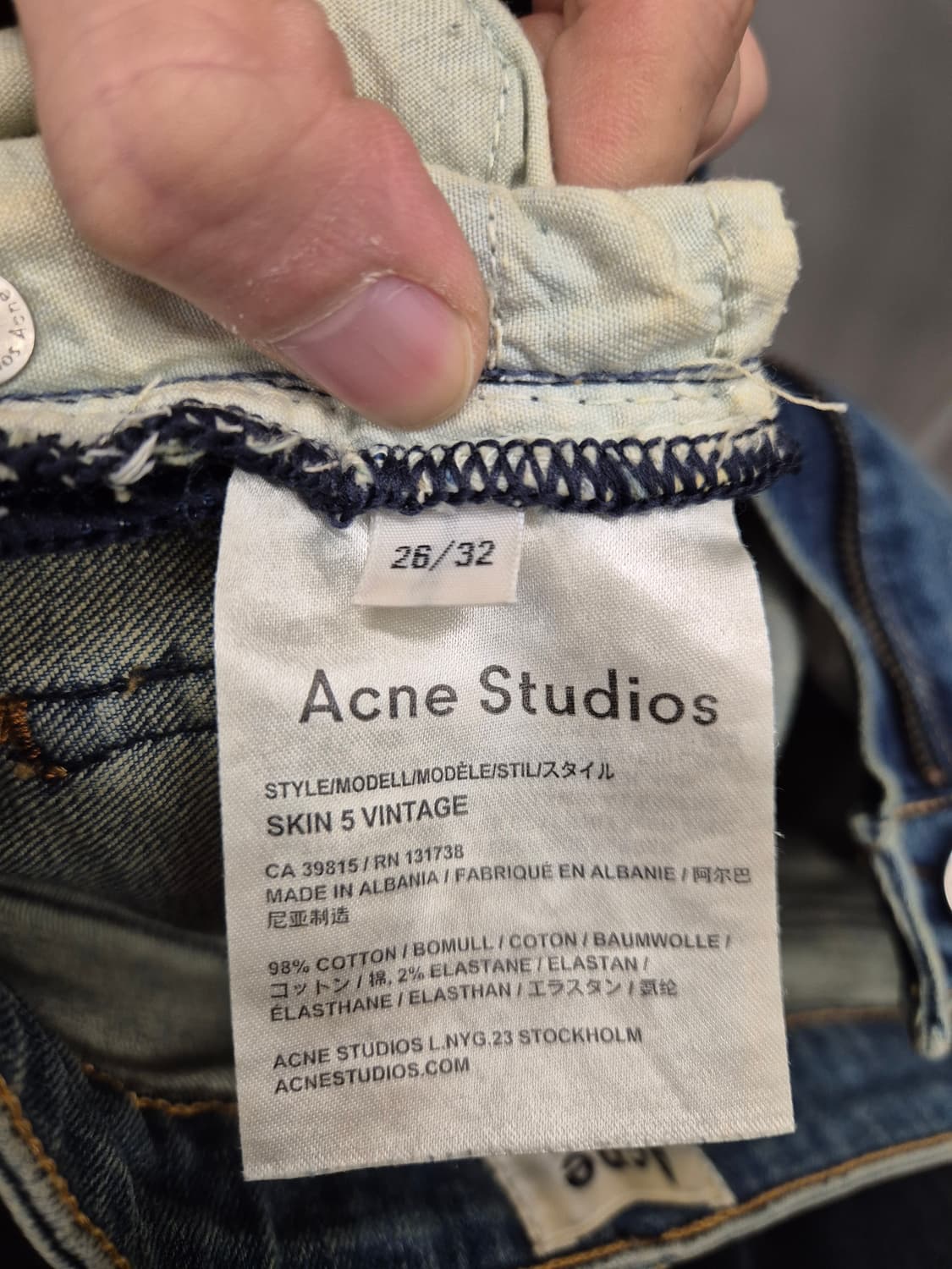 Acne Studios 스킨 5 빈티지 청바지 26/32 상품이미지6