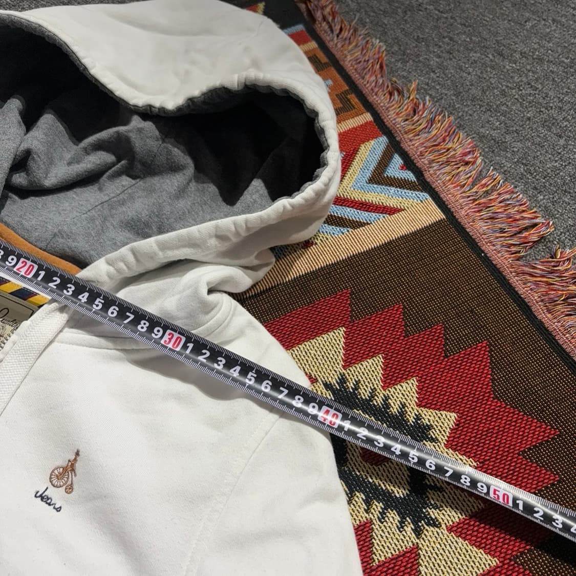 빈폴 빈티지 화이트 후드집업 상품이미지6