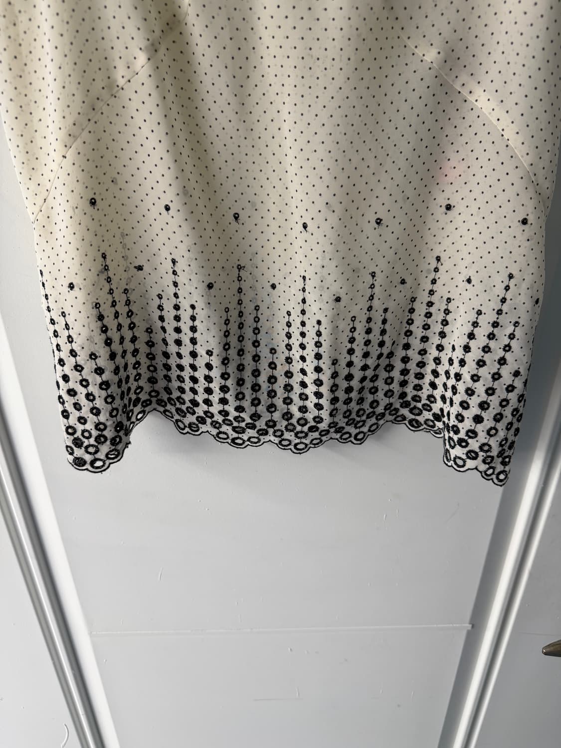 일본빈티지 도트 레이스 슬리브리스 상품이미지5