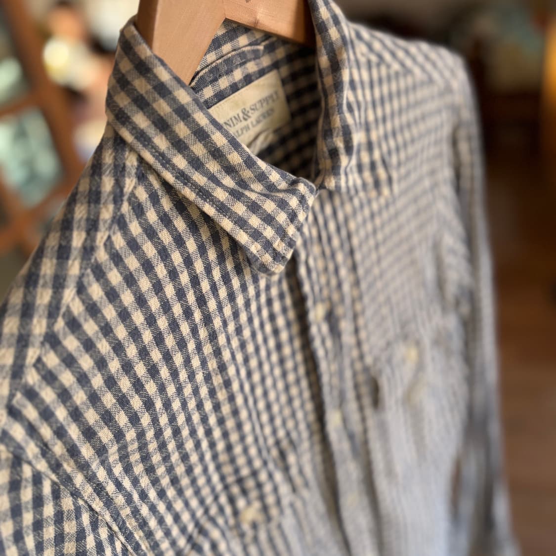 랄프로렌 데님앤서플라이 슬림핏 S 깅엄 체크 셔츠 남방 폴로 상품이미지7