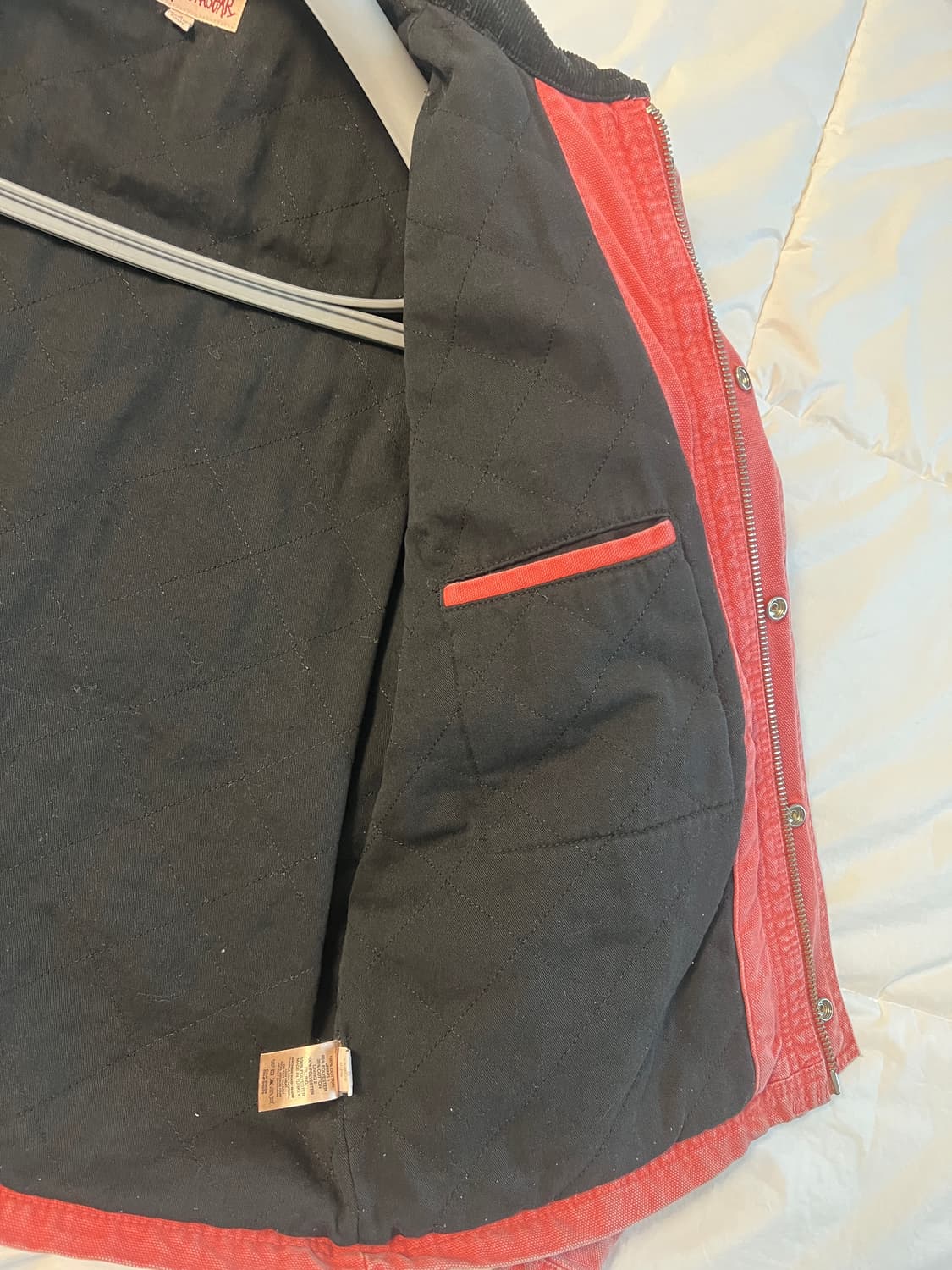 Stussy Washed Canvas Shop Jacket Orange 상품이미지5