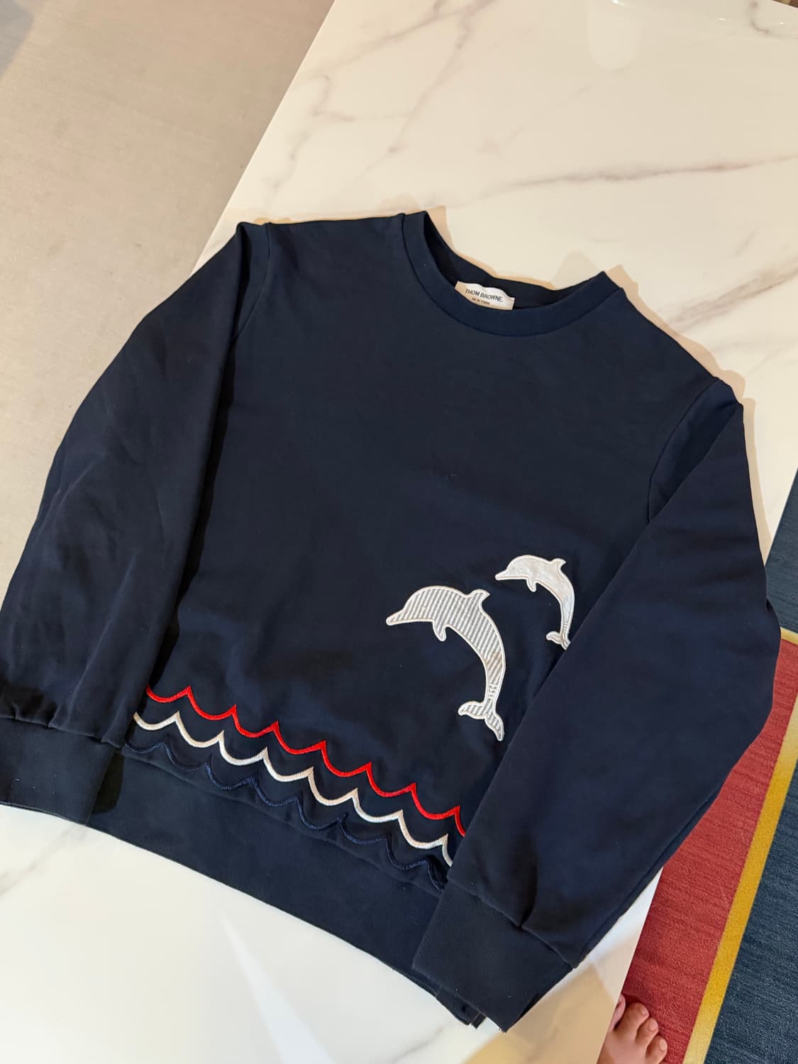 톰브라운 돌고래 네이비 맨투맨 XL 105 상품이미지2