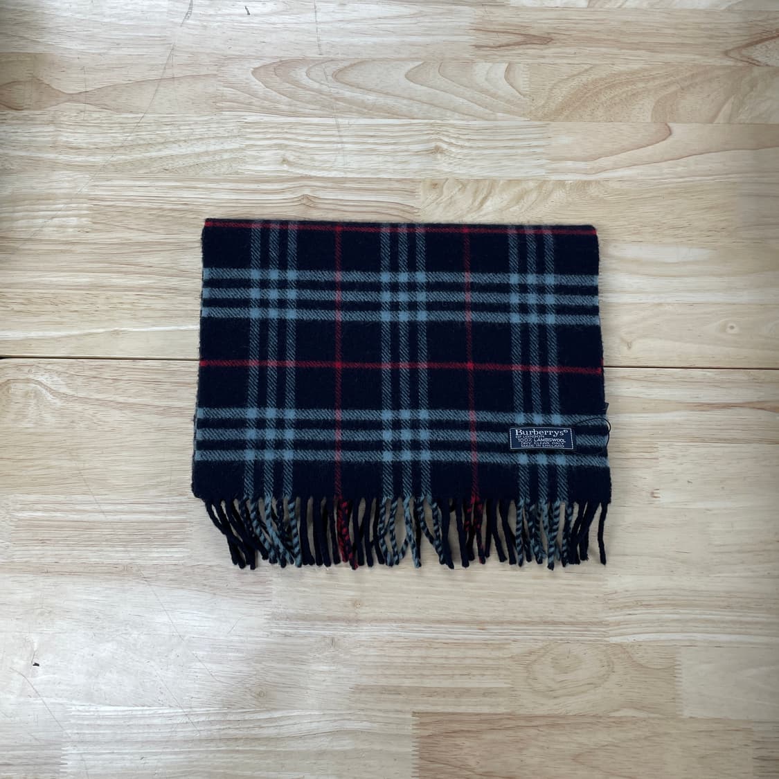 버버리 정품 램스울 머플러 네이비 상품이미지4