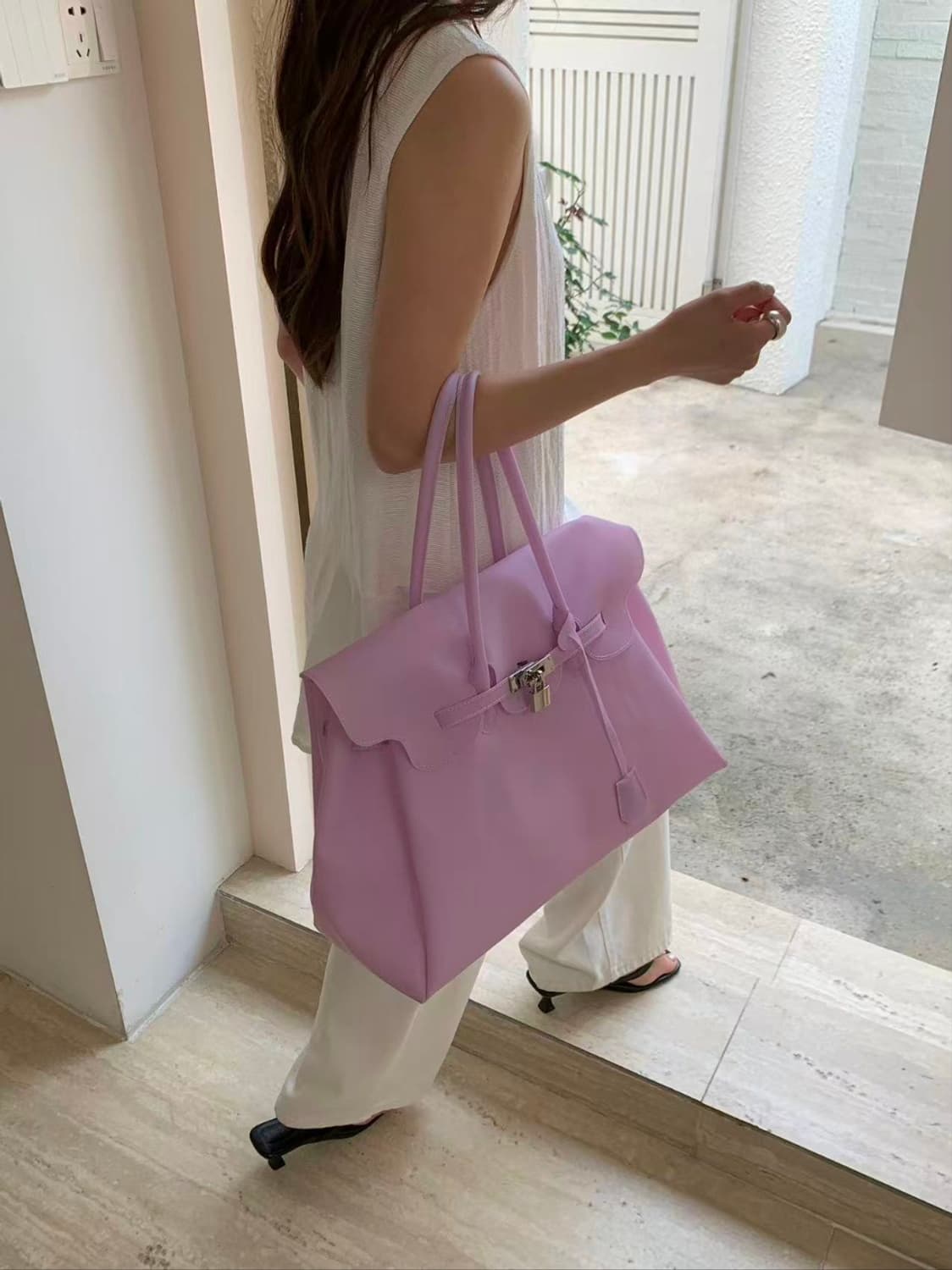 연보라 라지 사이즈 젤리 벌킨백 얇은 버전 젤리백 상품이미지3