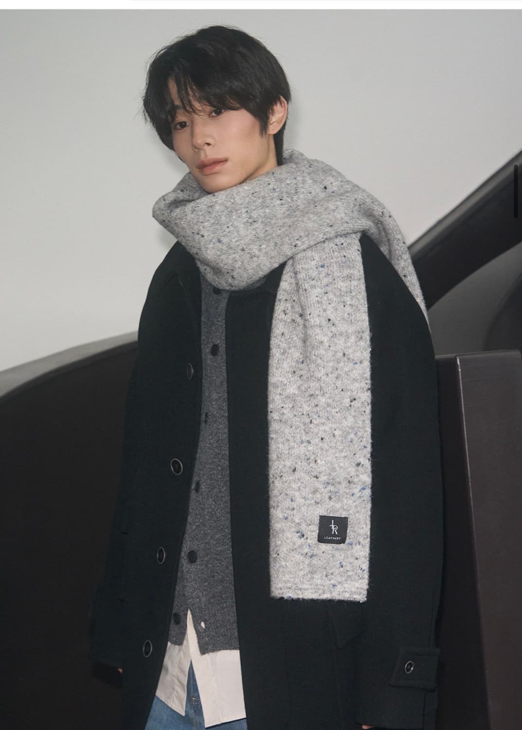 레더리 소프트 울 머플러 [GREY] 판매 상품이미지4