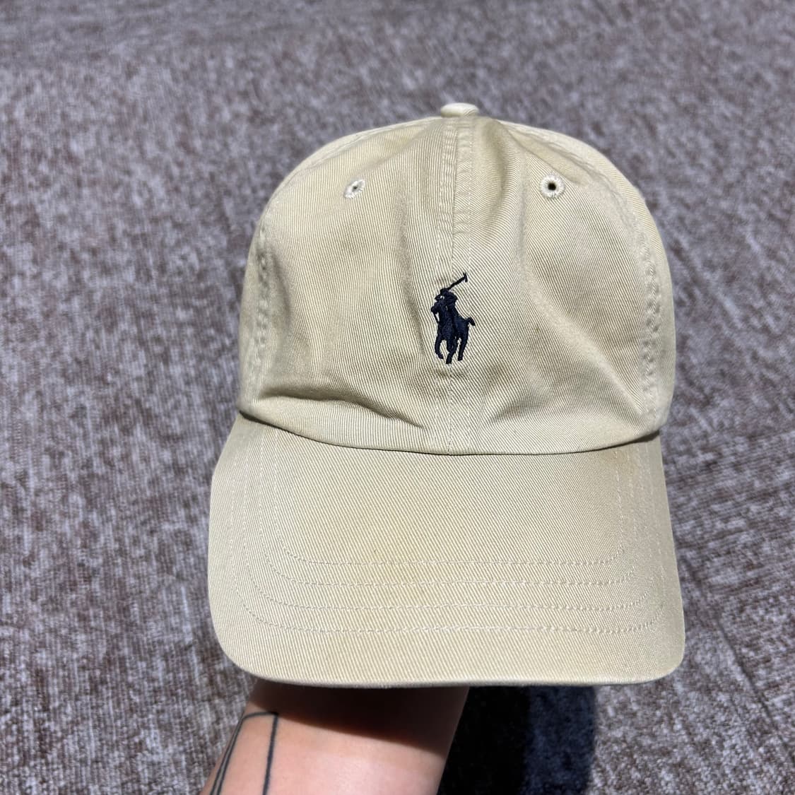 폴로 랄프로렌 카키 베이지 볼캡 모자 가죽스트랩 상품이미지2