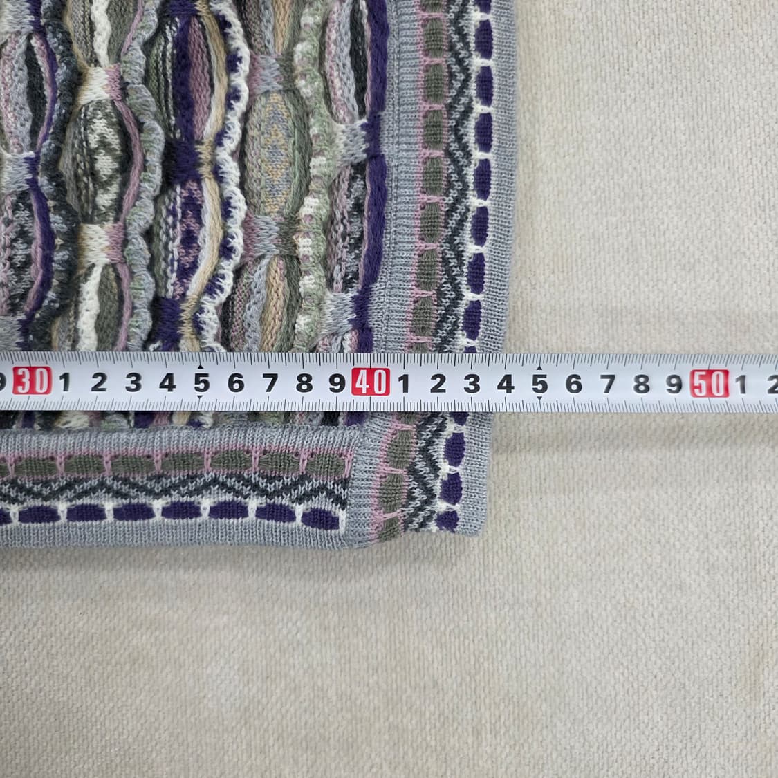 [실측] 기하학패턴 케이블 니트 머플러 0219J 상품이미지3