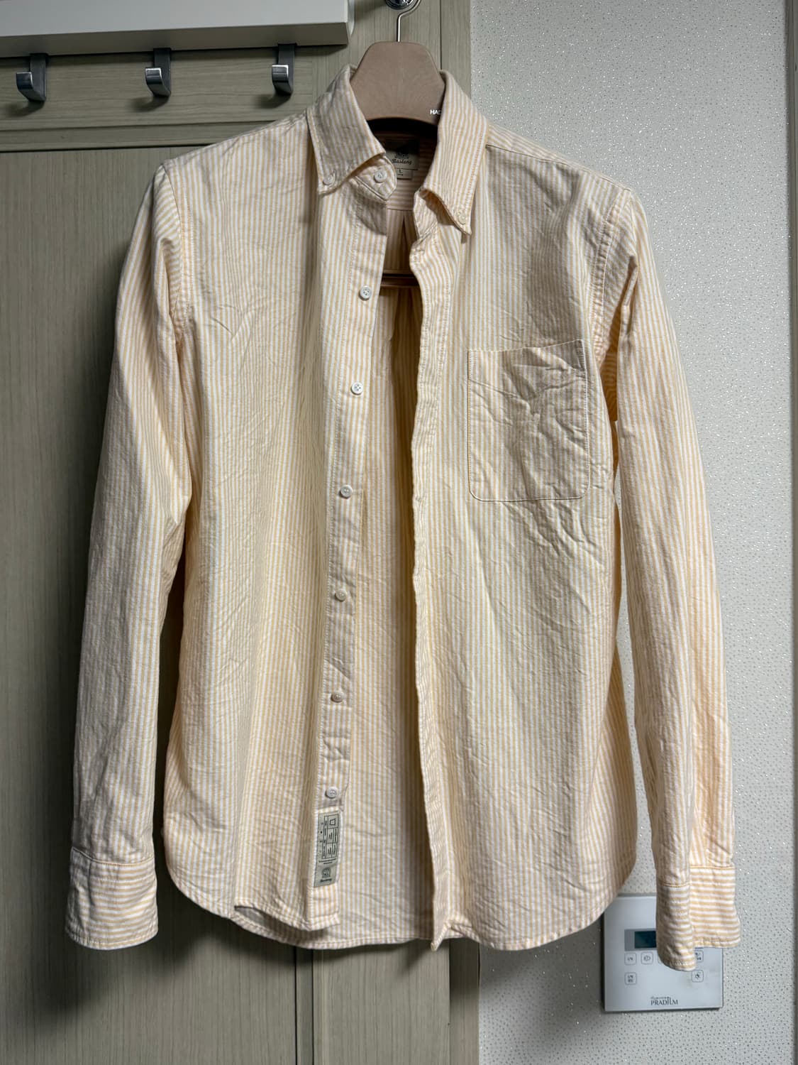 바스통 옐로우 스트라이프 셔츠 L 상품이미지1