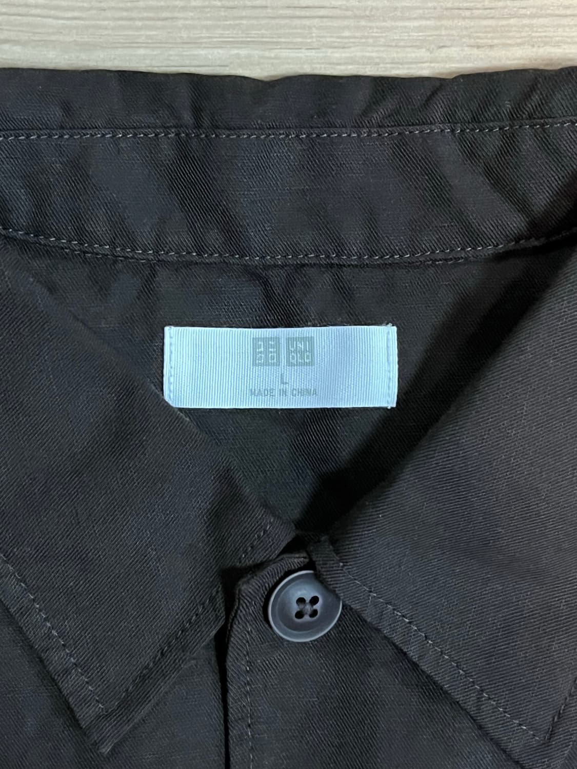 유니클로 코튼리넨셔츠재킷 다크브라운 L 상품이미지3