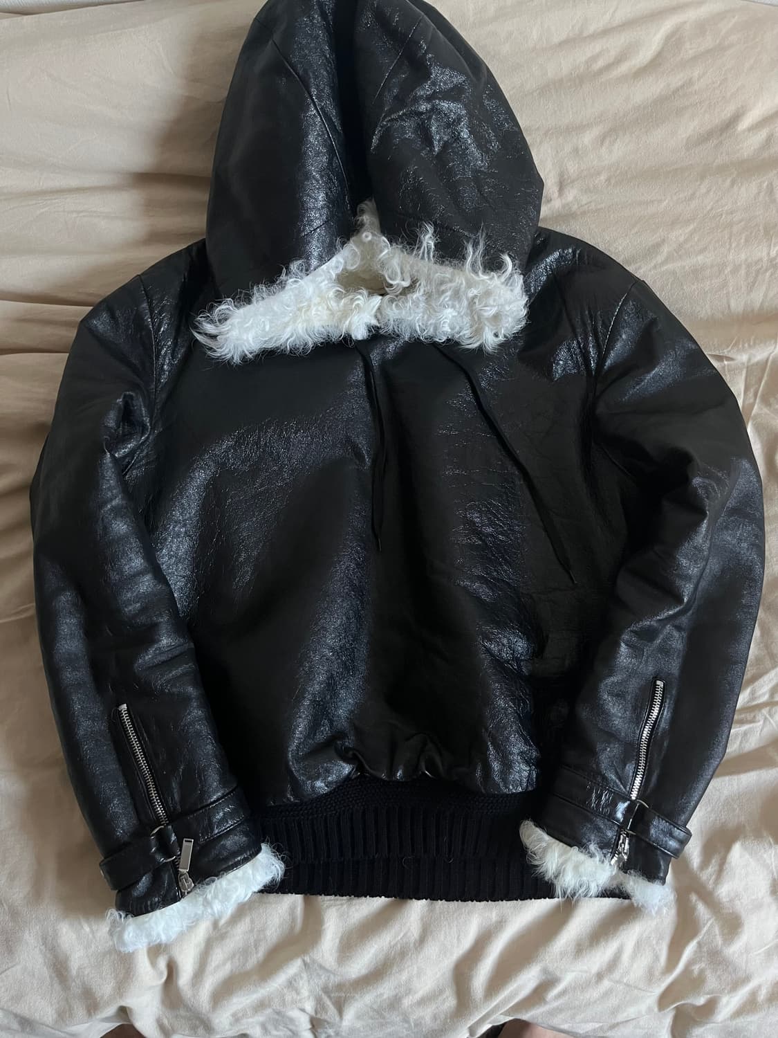 (급처) 17aw 생로랑 파리 레더 퍼 무스탕 46 상품이미지1