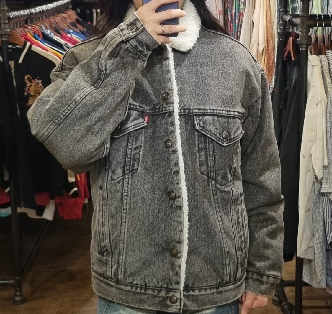 [Hi] levis 리바이스 양털 데님자켓 그레이 상품이미지3