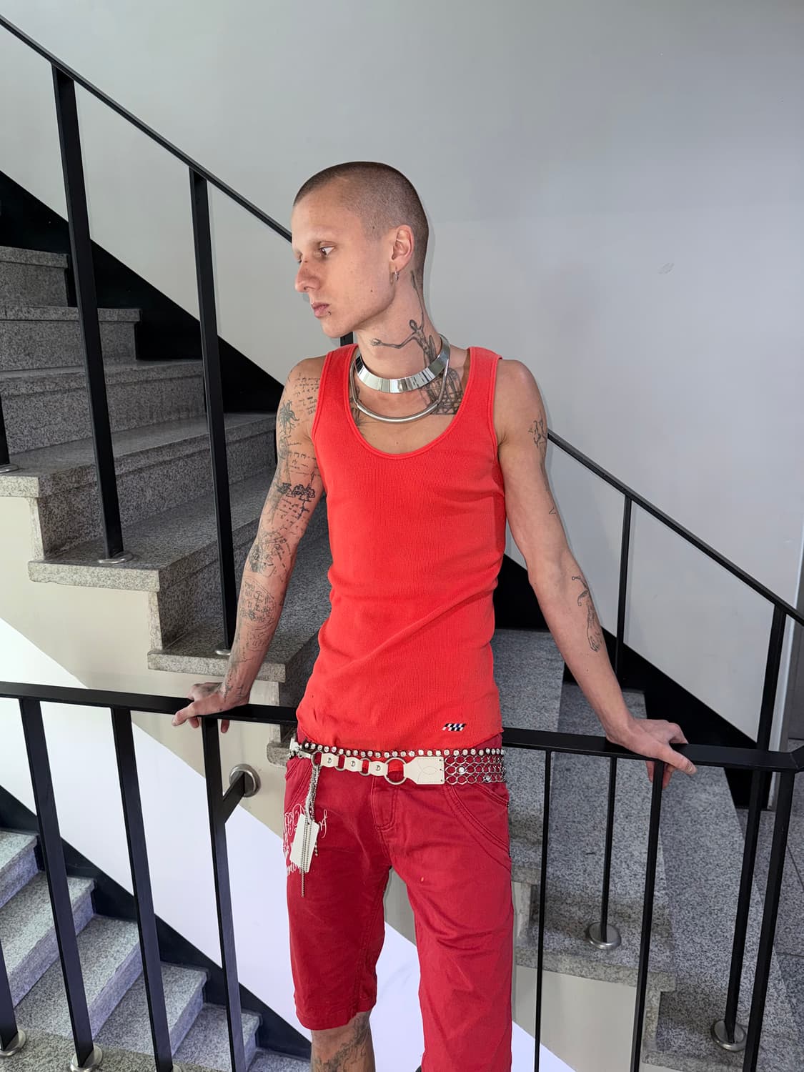 orange rib tank top 상품이미지2