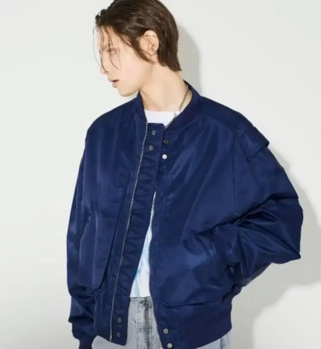 메종미네드 네이비 항공 점퍼 자켓 L 상품이미지1