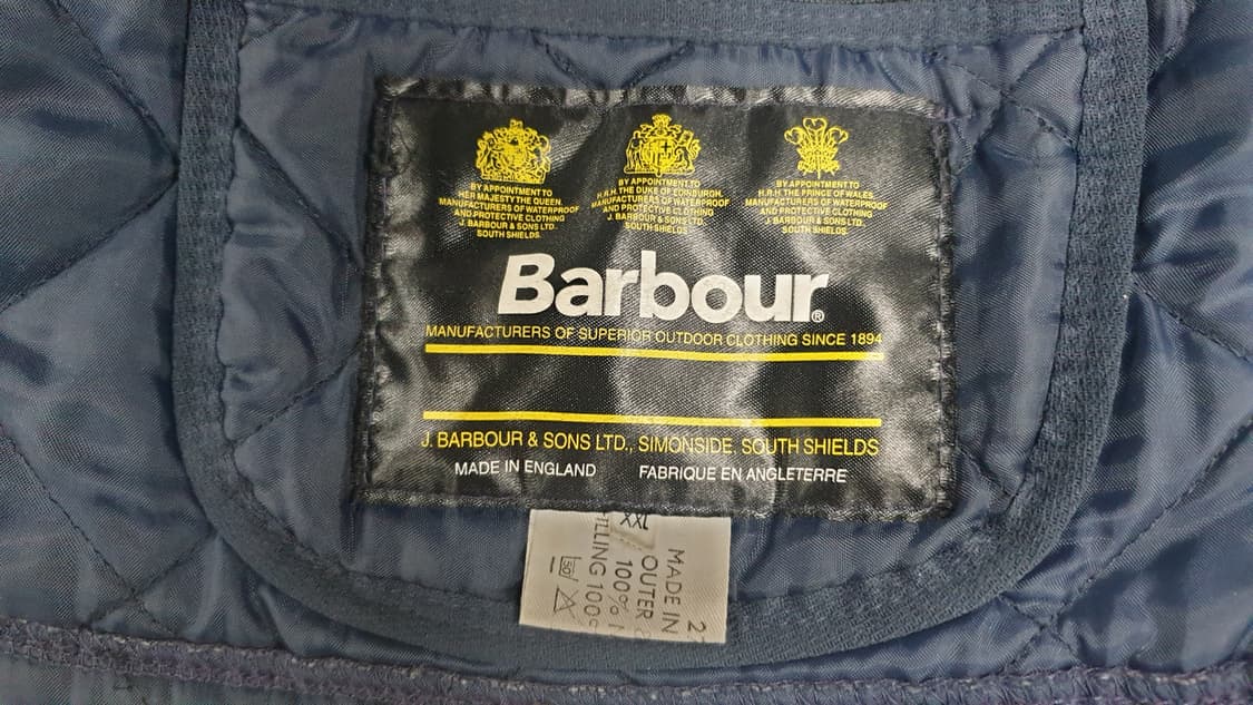 바버 퀼팅 자켓 네이비 XXL 상품이미지3