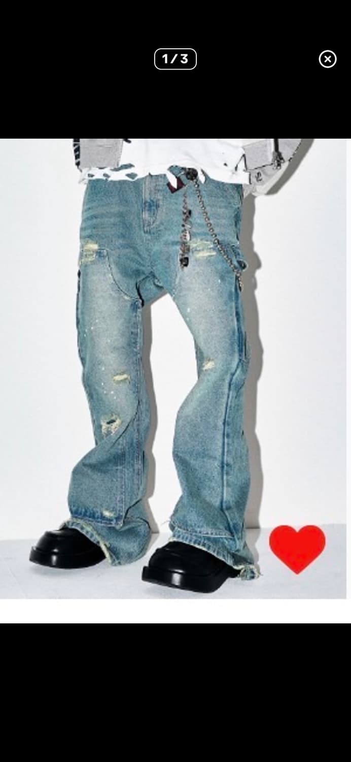 M)스키즘인듀싱 더블니 부츠컷 팬츠 상품이미지1