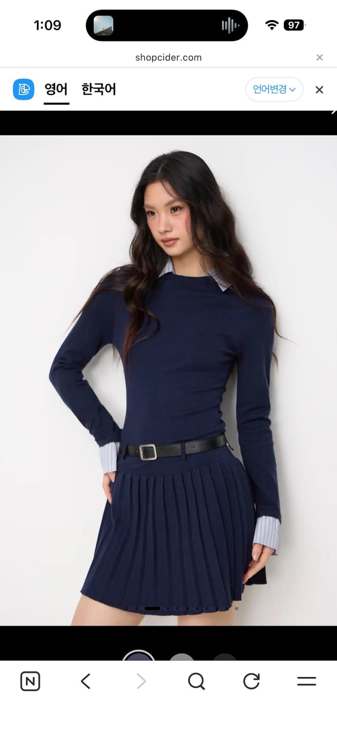 샵사이다 니트 원피스 벨트 포함 상품이미지1