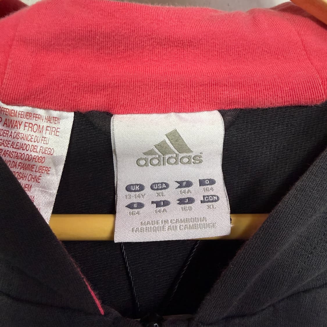 아디다스 블랙 후드 집업 상품이미지5