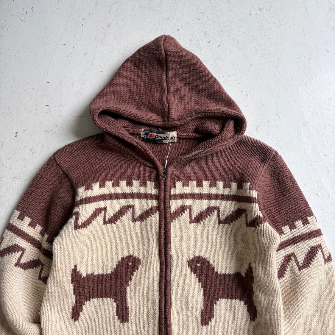 90s BF Goodrich 빈티지 코위찬 울 후드집업 M 상품이미지2