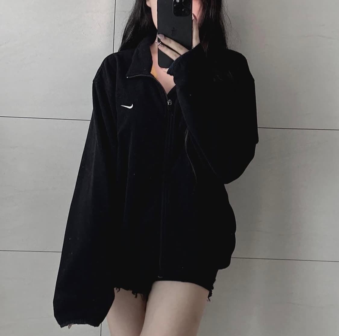 나이키 블랙x노랑 리버시블 후리스 상품이미지1