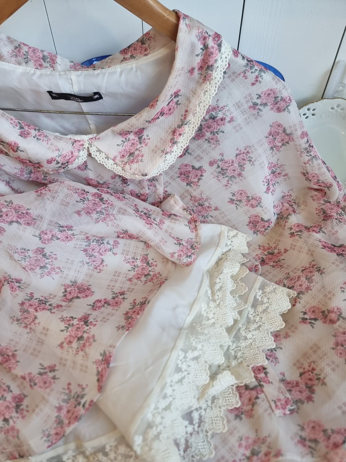 Ank Rouge(앙크루즈) 로즈 플라워 케이프 블라우스/망또 상품이미지6