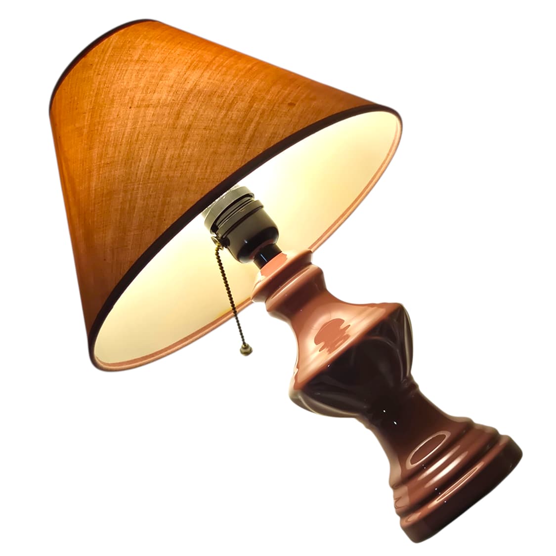 80s 소쇼 레트로 로즈 도자기 스탠드 램프 상품이미지7