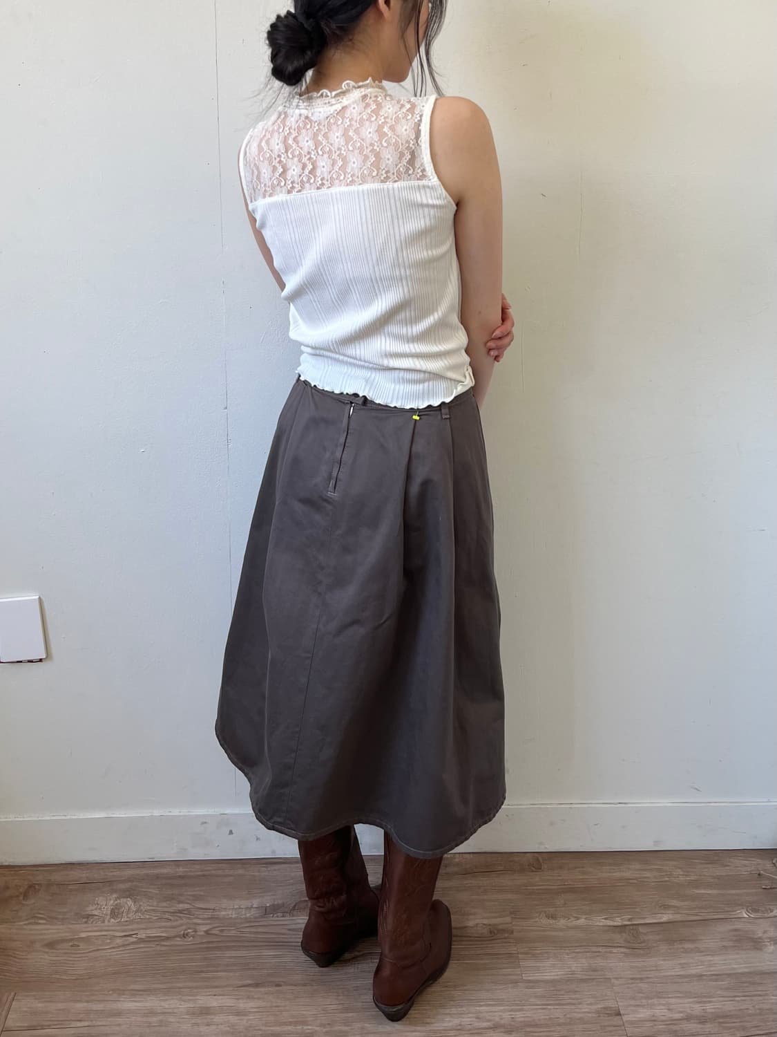 COLZA 화이트 슬리브리스 상품이미지5