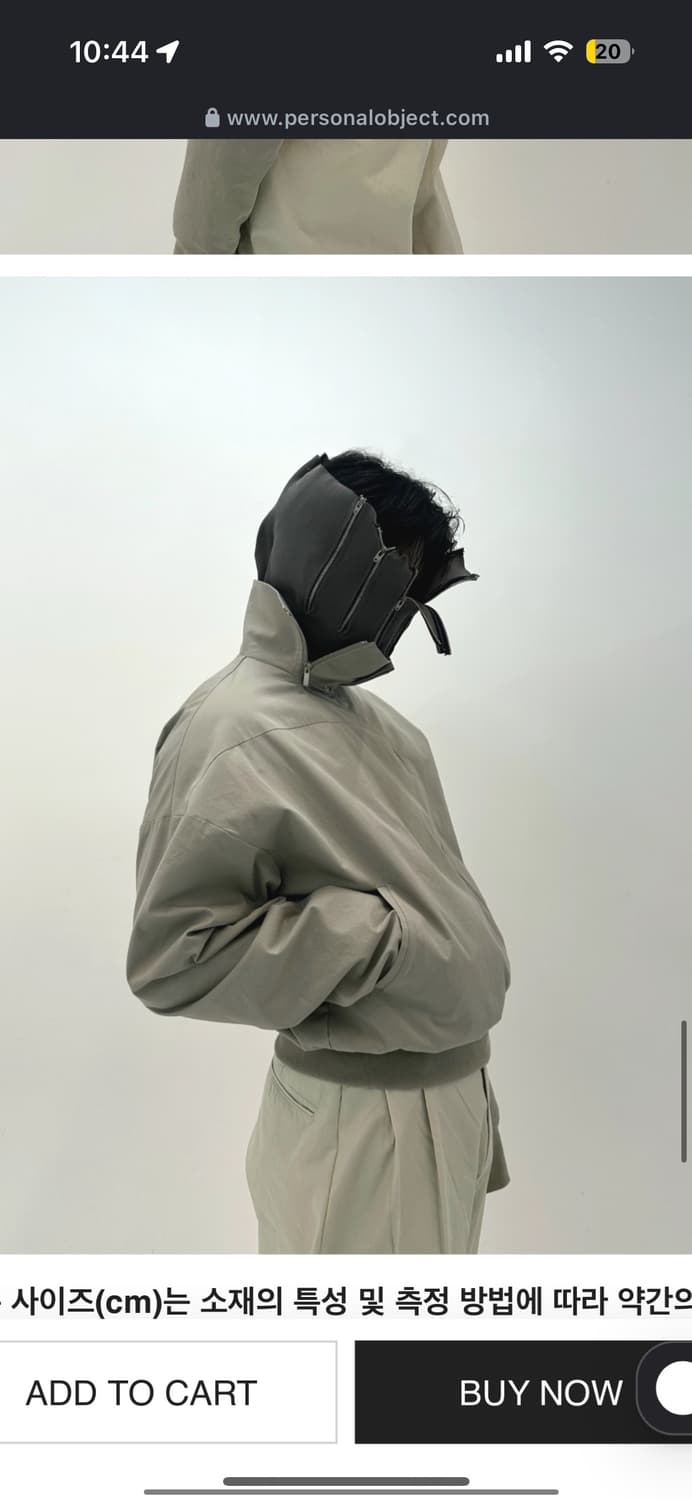 퍼스널오브젝트 사선 자켓 상품이미지5