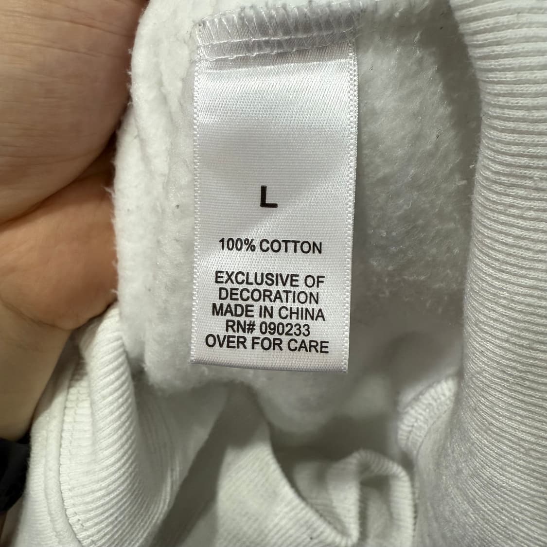 L 피어오브갓 에센셜 기모 맨투맨 티셔츠 상품이미지4