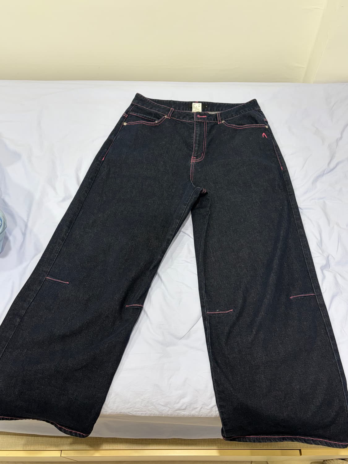 Stitched Denim Pants (Dark Blue)  상품이미지2