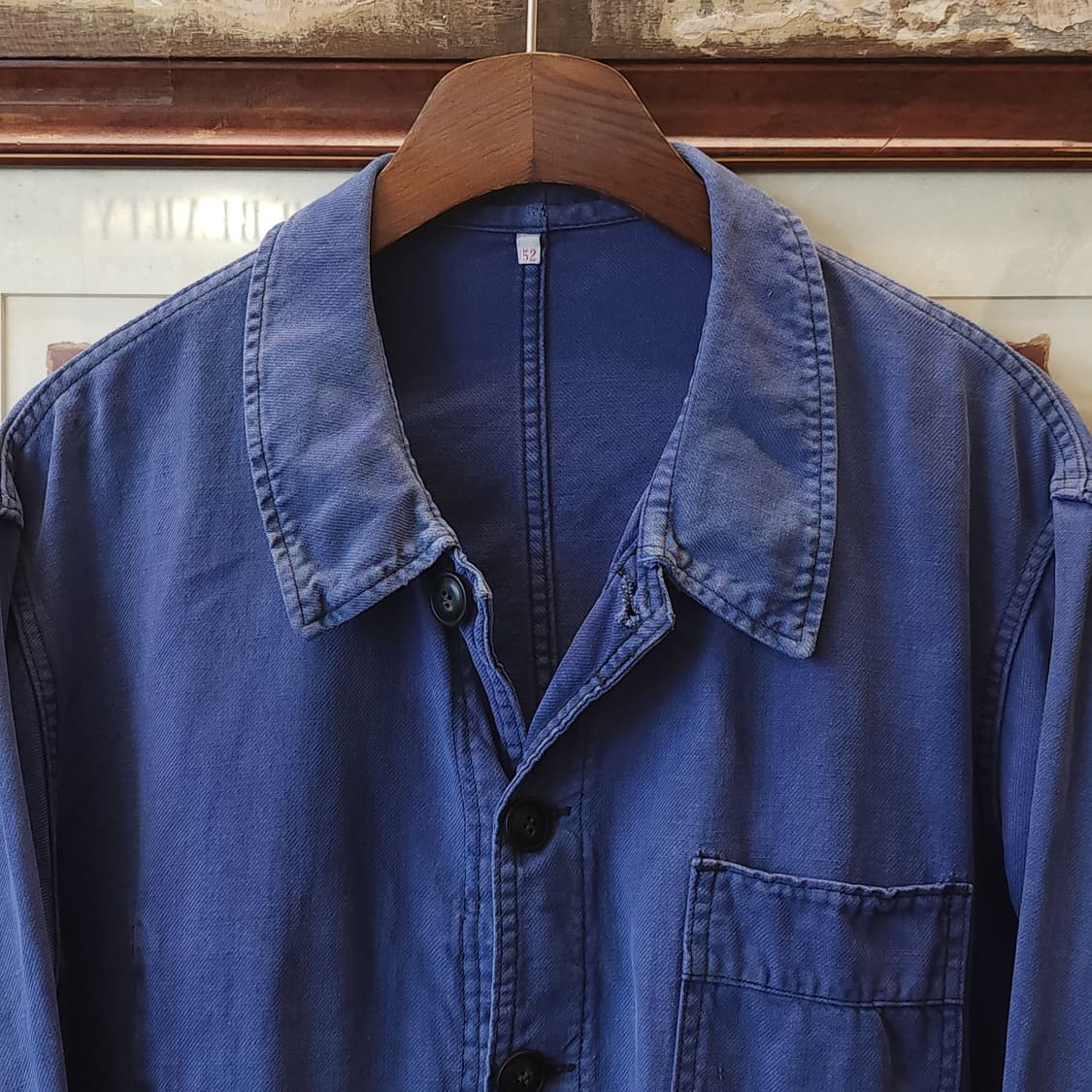 60s 프렌치 워크자켓 프렌치자켓 페이딩 블루 퍼플 52 상품이미지4