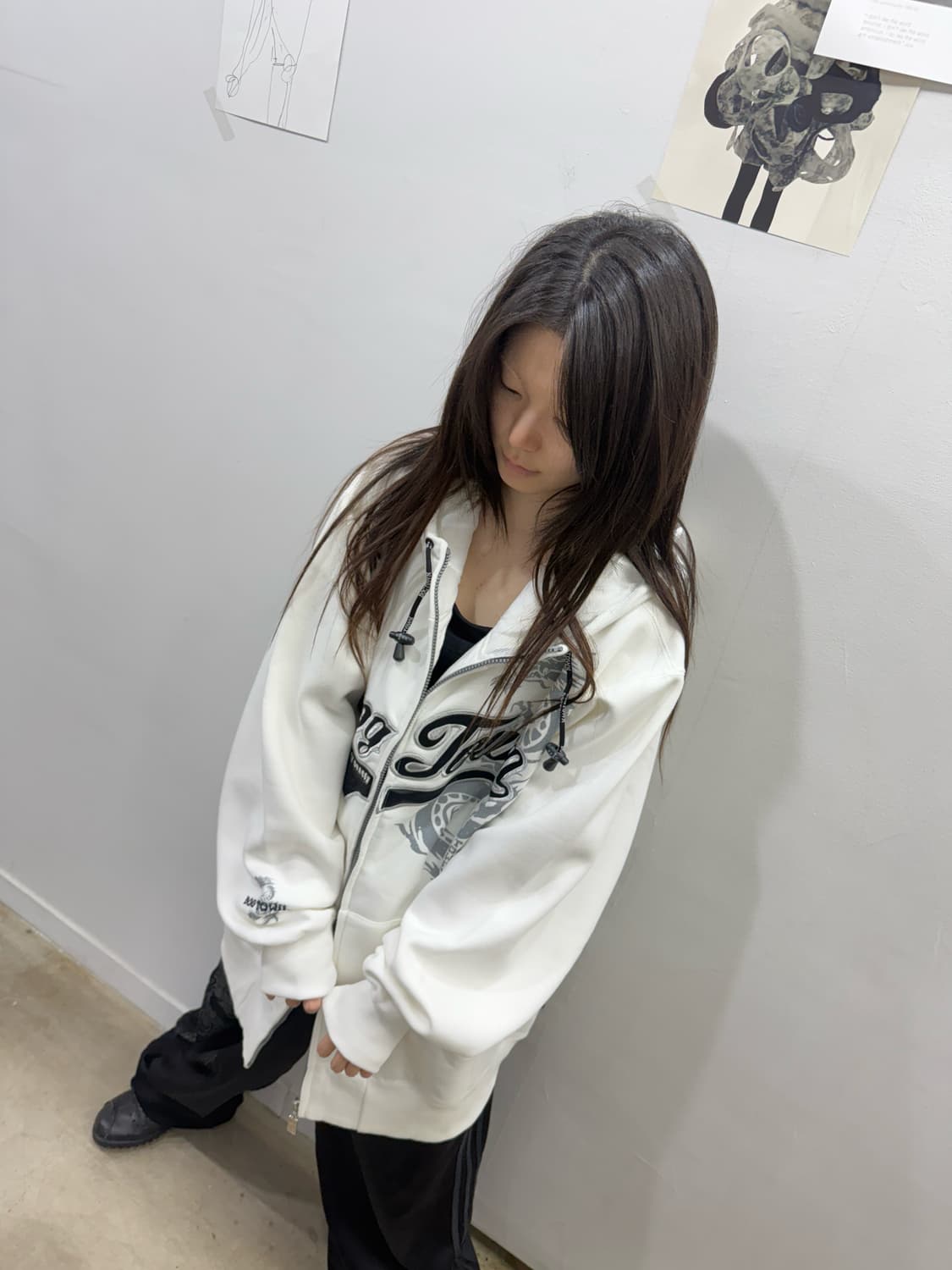 도그타운 블랙드래곤 오버핏 후드집업 상품이미지4