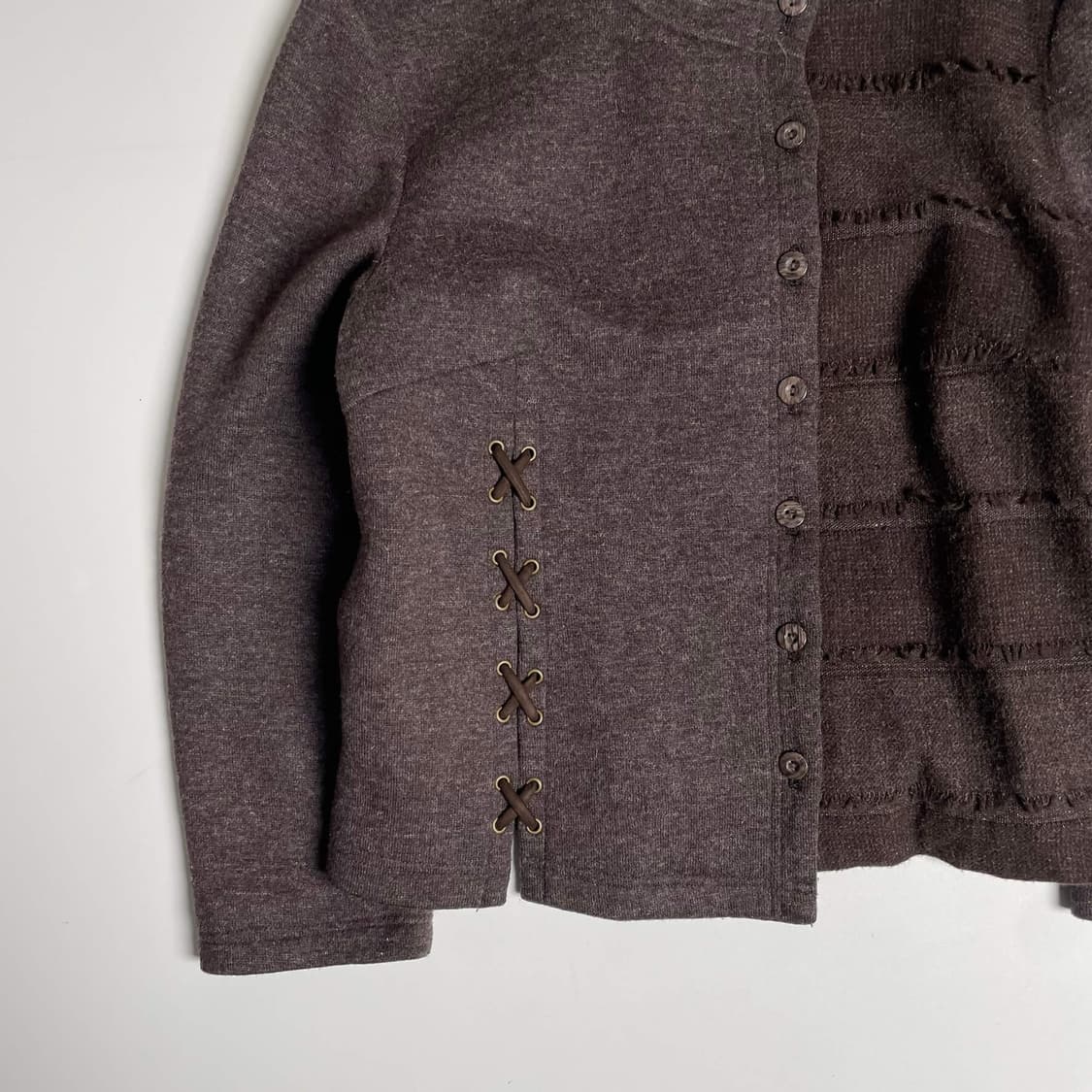 울 블렌드 언밸런스 스텐드넥 자켓 상품이미지4