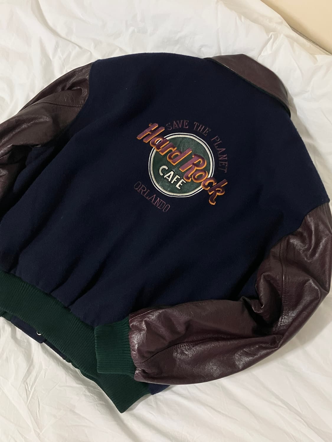 하드락카페 올랜도 레더 스타디움 자켓 L 상품이미지1