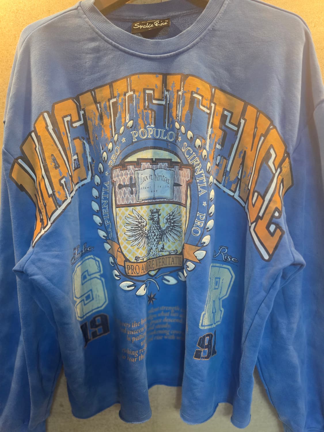 Smoke Rise. 블루 프린팅. 맨투맨 상품이미지2