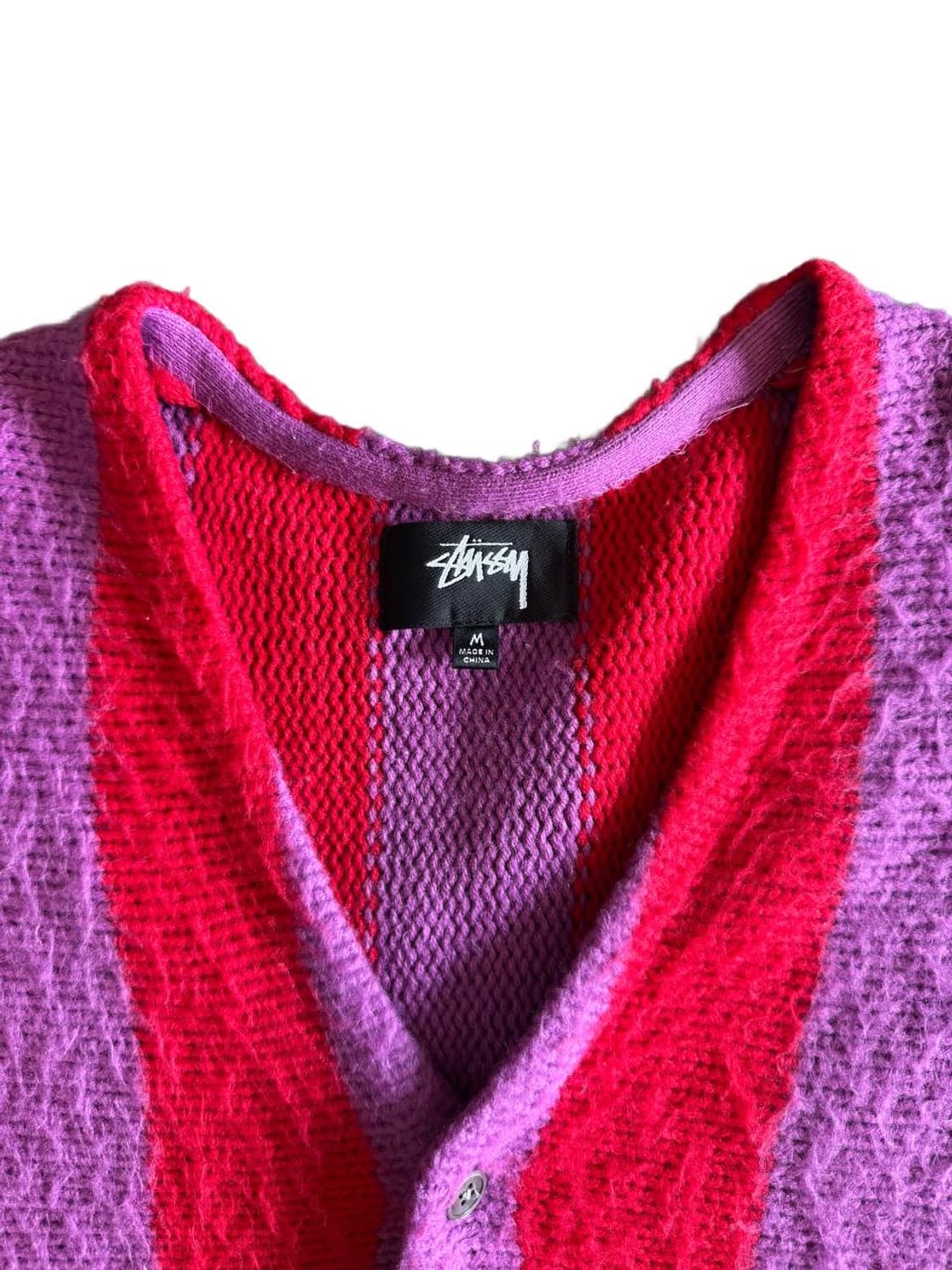 스투시 스트라이프 브러쉬드 가디건 상품이미지4