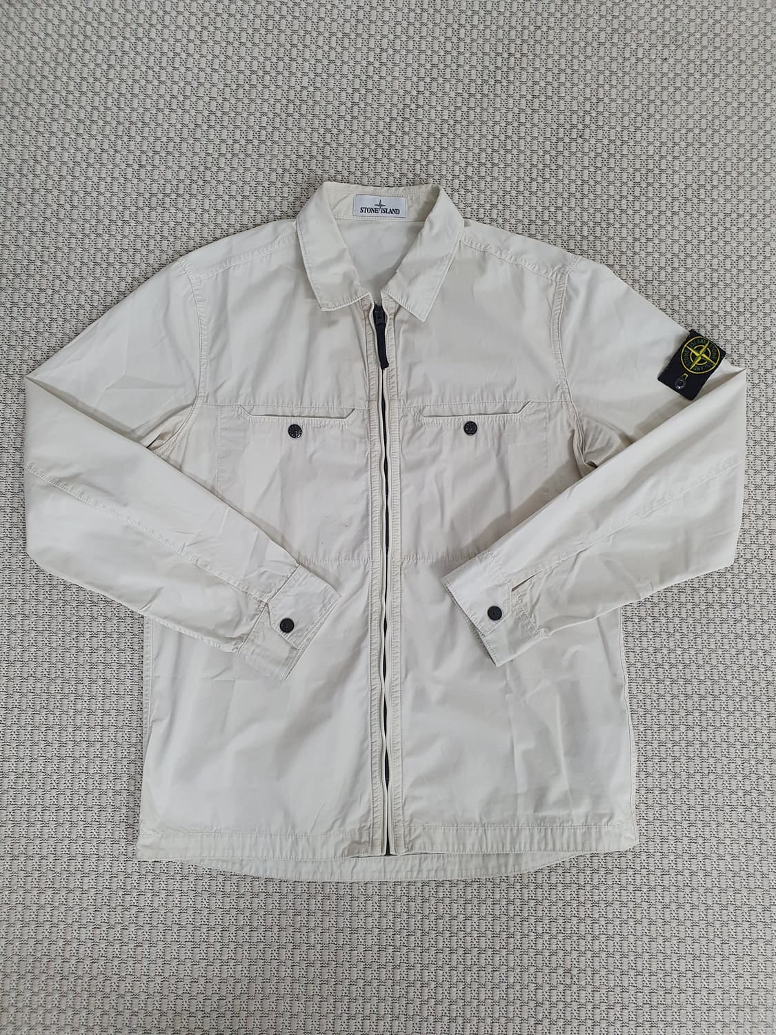 2016 스톤 아일랜드 화이트 두꺼운 오버셔츠 상품이미지2