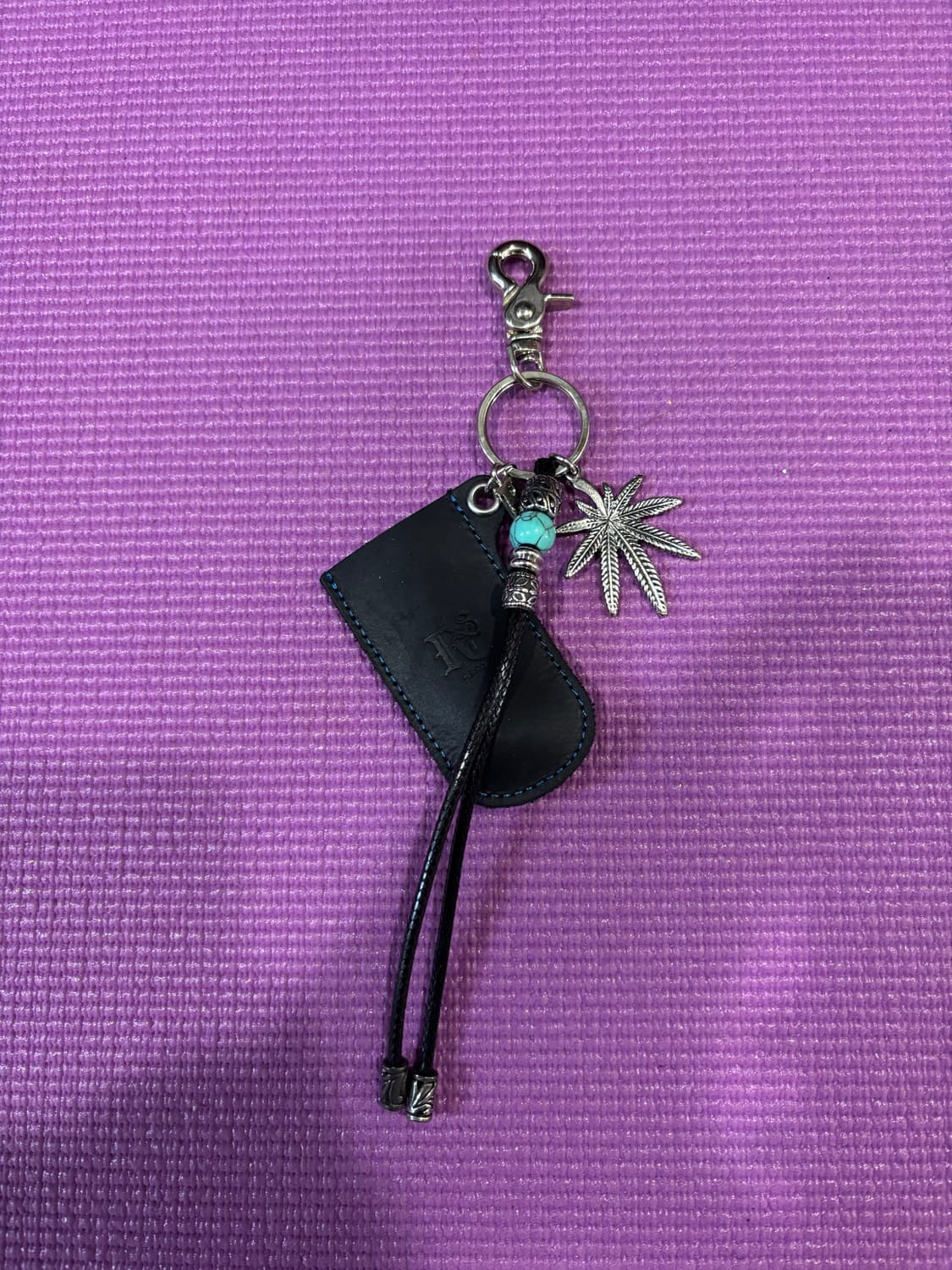 알에스에스씨 가죽 케이스 키링 블랙 상품이미지3