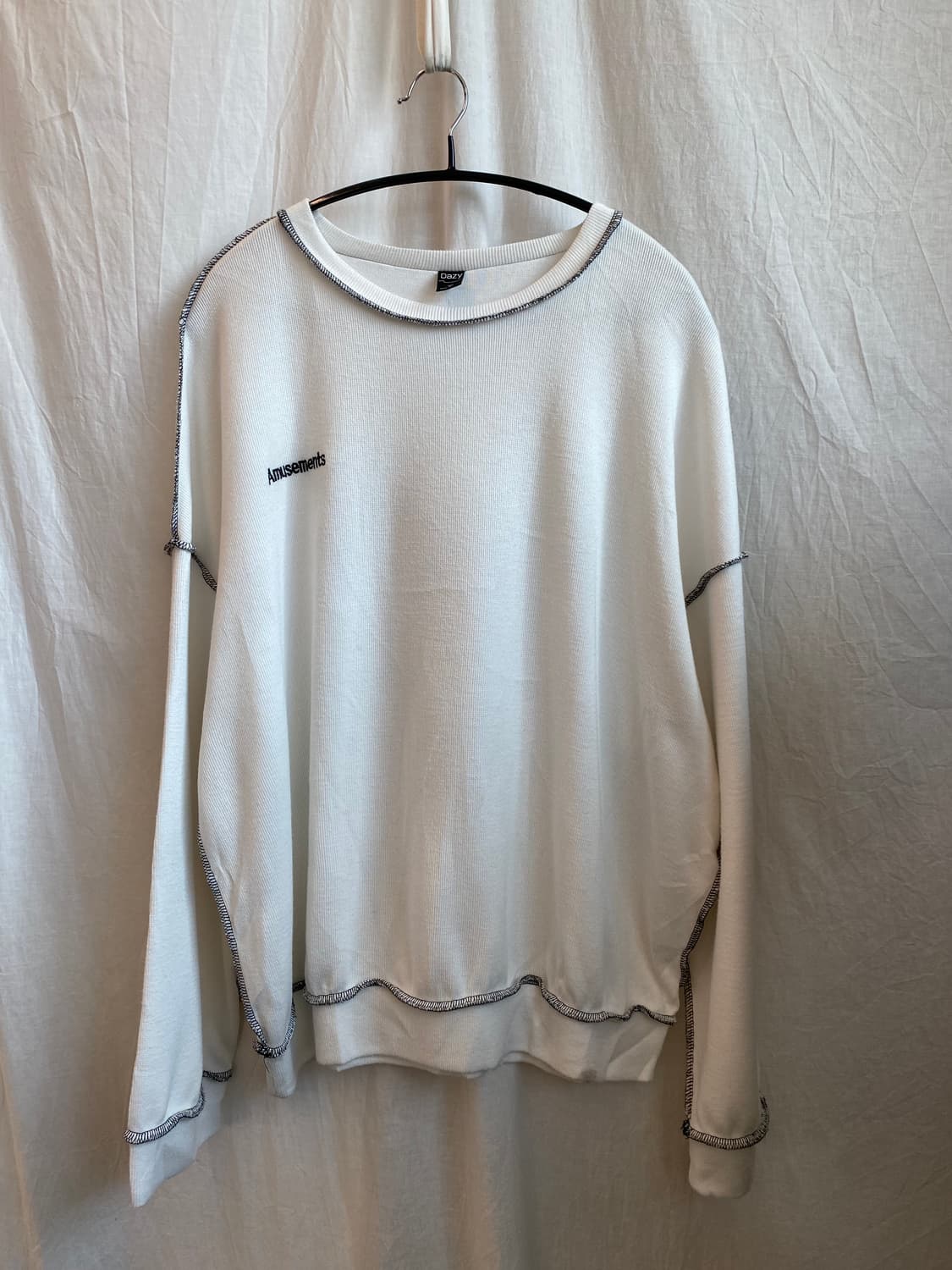 DAZY 화이트 오버핏 티셔츠(F) 상품이미지2