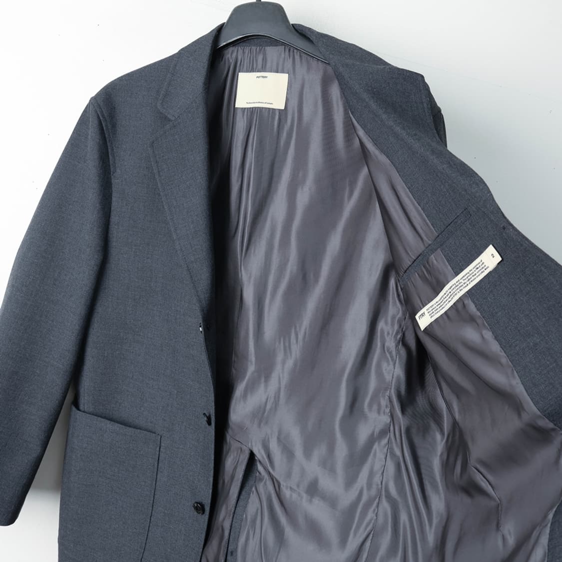100/포터리 그레이 싱글 브레스트 블레이저 상품이미지6