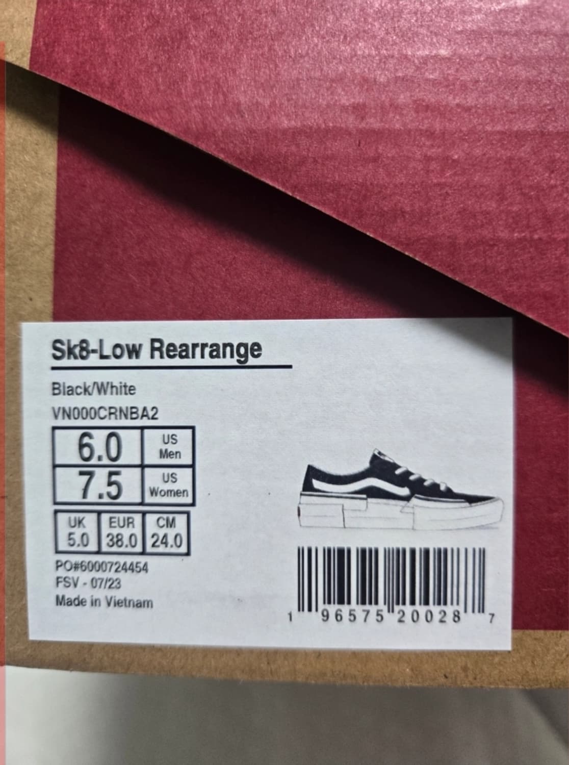반스 스케이트 로우 Vans Sk8-Low 240 새상품 상품이미지2
