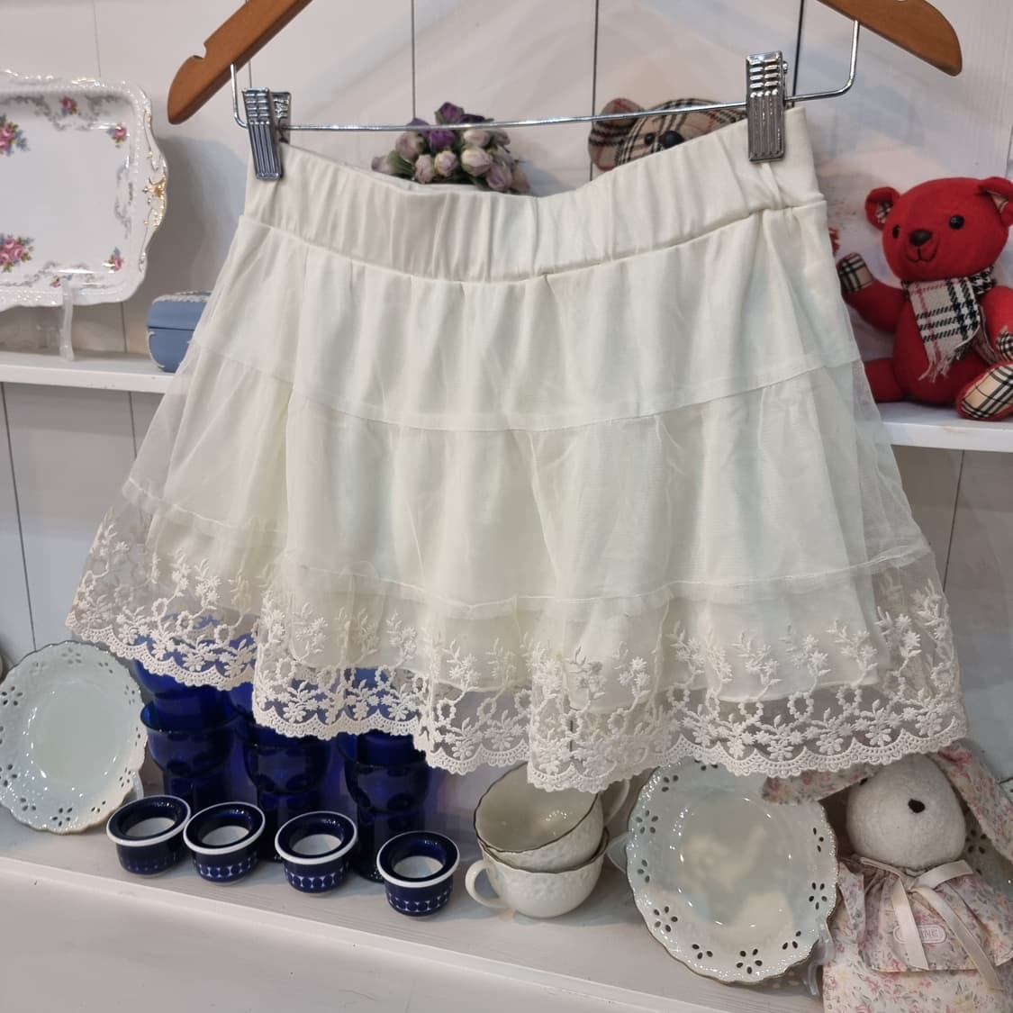 아이보리 레이스 캉캉 펫티스커트 상품이미지3