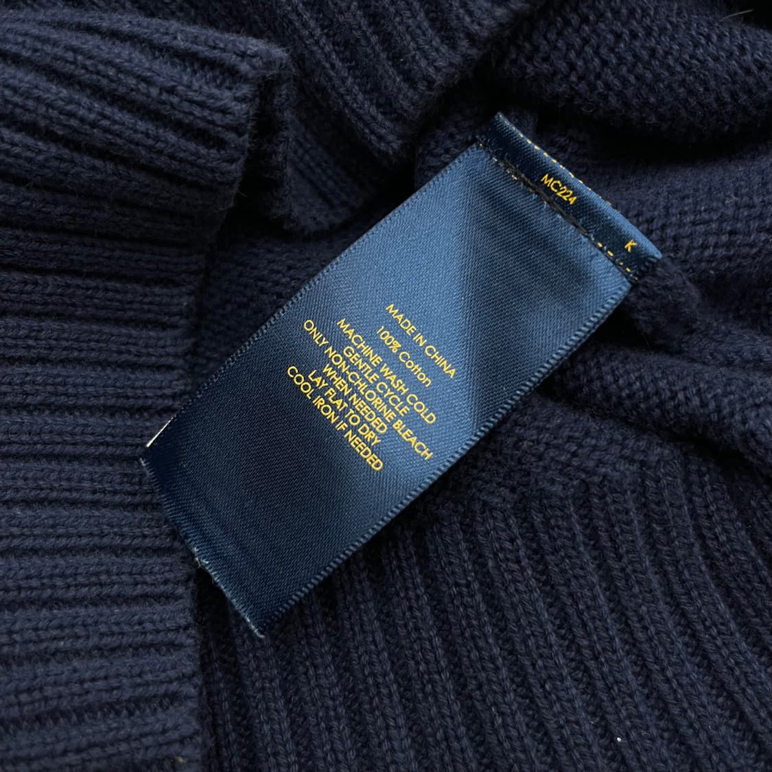 폴로 랄프로렌 핑크 빅포니 네이비 니트집업 XL 상품이미지6