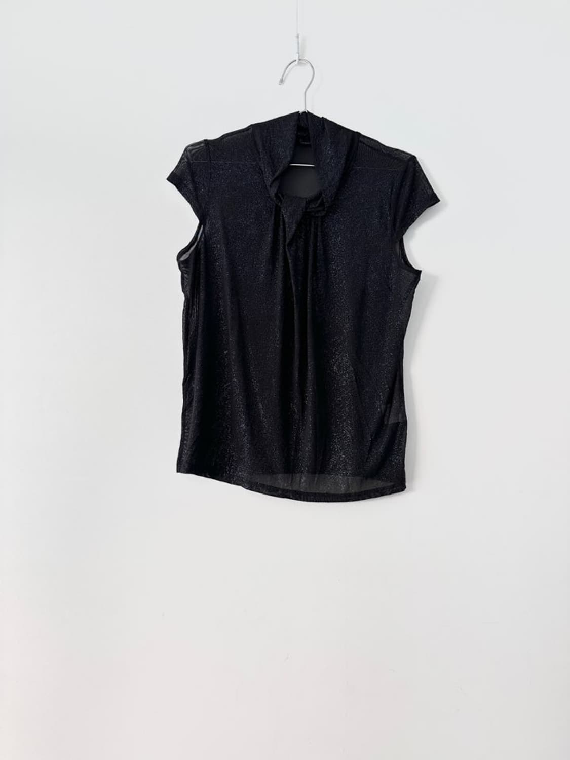 Sparkle short sleeve top / black 상품이미지1