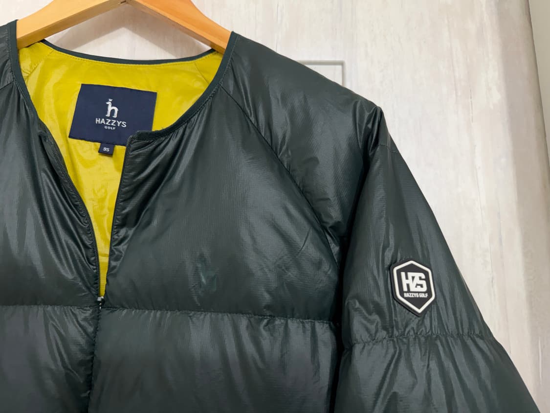 남성 95 / 헤지스 골프 그린 패딩 아노락 상품이미지3