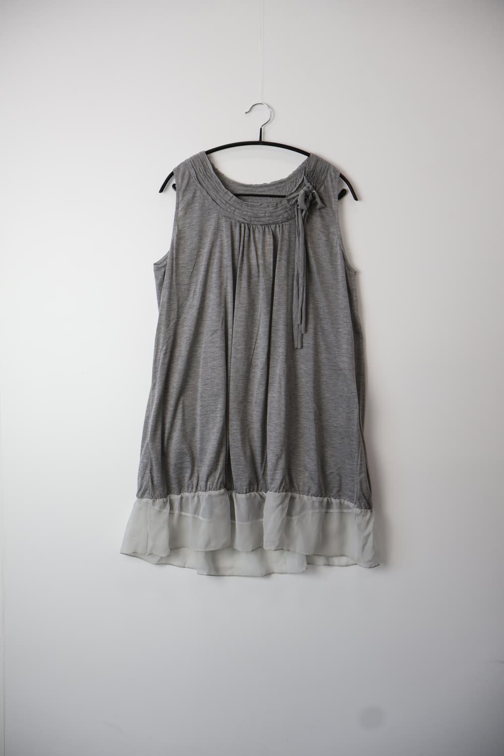 Jpn Gray Chiffon Ruffle Tunic Onepiece 상품이미지4