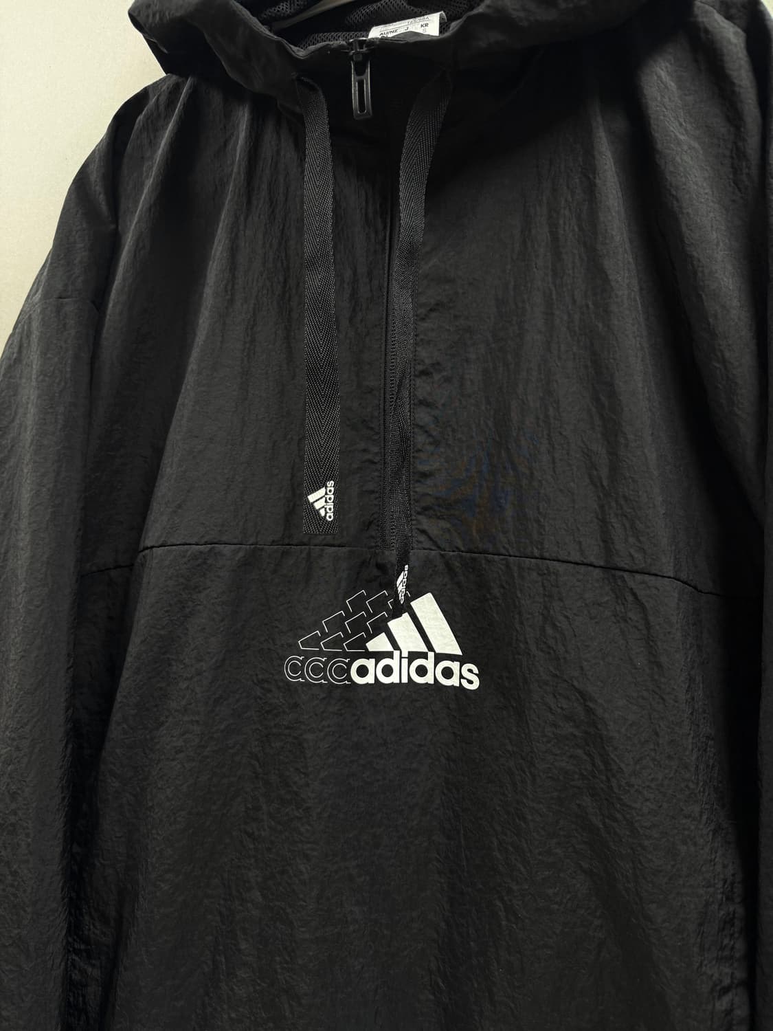 여성 S / 아디다스 오버핏 아노락 바람막이 블랙 상품이미지3