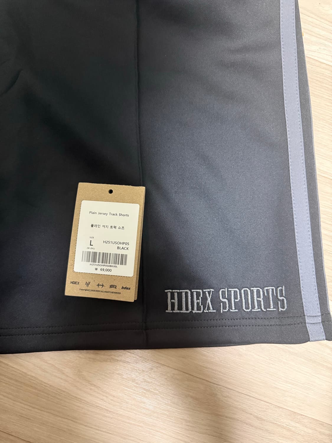 [재입고 X] 무료배송 hdex 플레인 저지 트랙 쇼츠 (Black) 상품이미지2